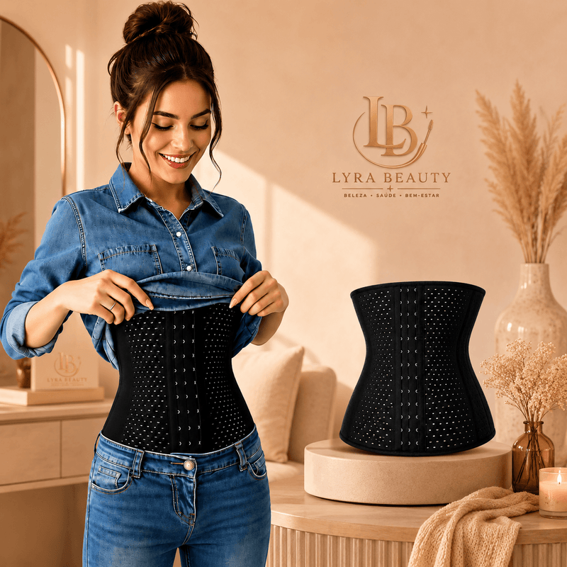 Cinta Modeladora Fitness Abdominal Alta Compressão - Lyra Beauty