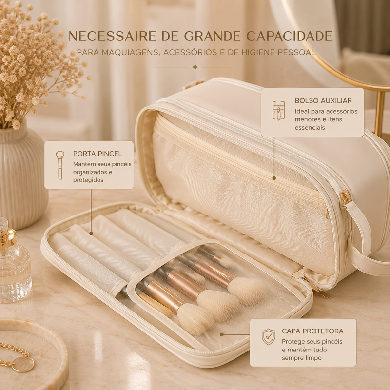 Necessaire Feminina com Abertura U