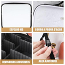 Maleta de Maquiagem GRANDE com Espelho e Luz LED – Praticidade, Estilo e Organização 26x23x10,5cm