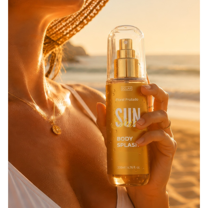 Body Splash Sunshine Eclar 200ml Perfume Corporal Feminino Alta Fixação