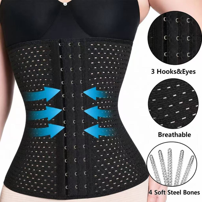 Cinta Modeladora Pós-Parto Sem Costura Alta Compressão Redutora Controle Abdominal Afina Cintura Feminina