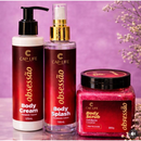 Kit Obsessão Body Cream + Body Splash + Esfoliante Corporal