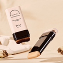 Base Em Bastão 2 Em 1 Com Pincel Corretivo Alta Cobertura Matte Stick Foundation Maquiagem Facial